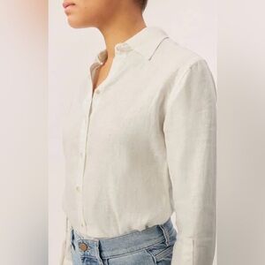 DL 1961 premium linen button down. White. GUC. Size XL